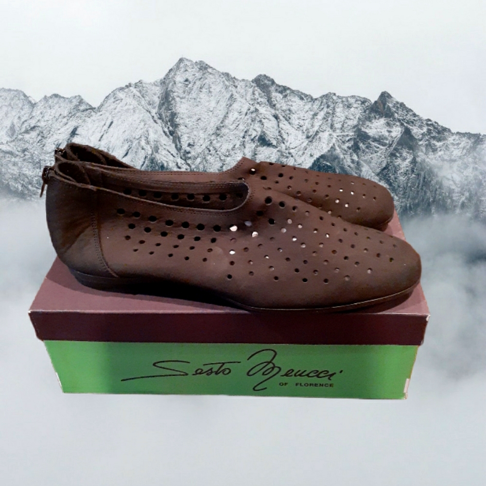 Sesto Meucci Of Florence Black Nabuk Shoes